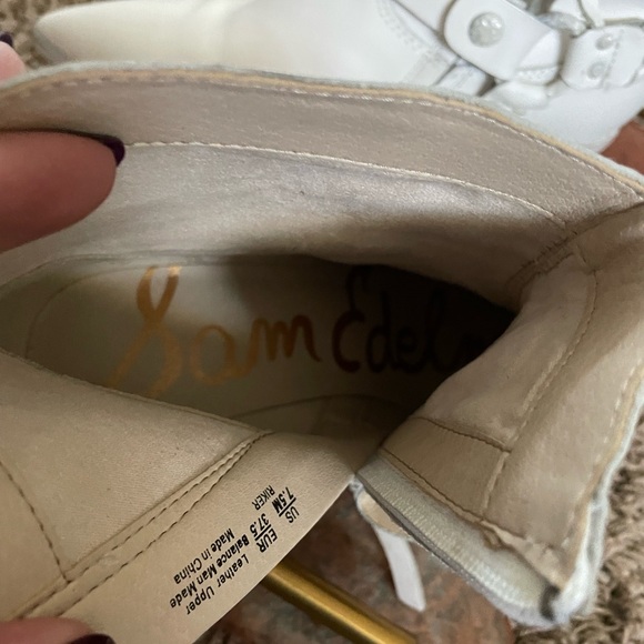 Sam Edelman Riker booties in white leather size 7.5 - Picture 5 of 13